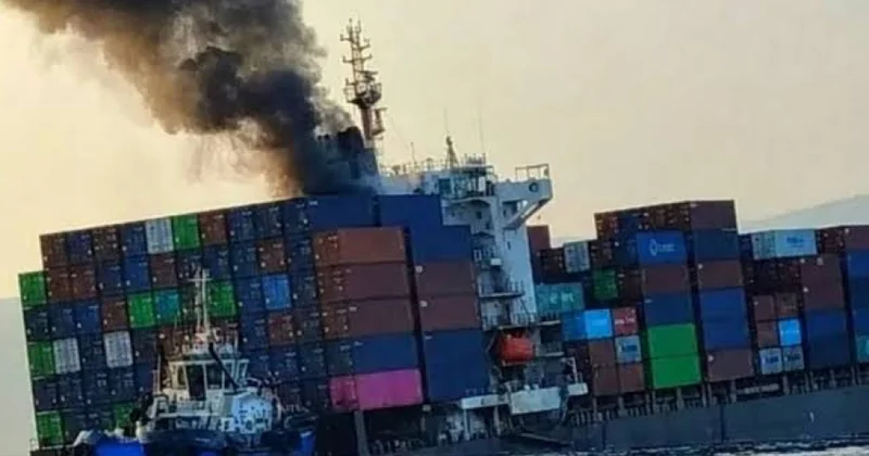 Hörmüz boğazında batan gəminin konteynerlərində təhlükəli maddələr ola bilər