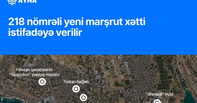Əhmədli metrosundan Türkan və Hövsana yeni avtobus marşrutu istifadəyə verilir