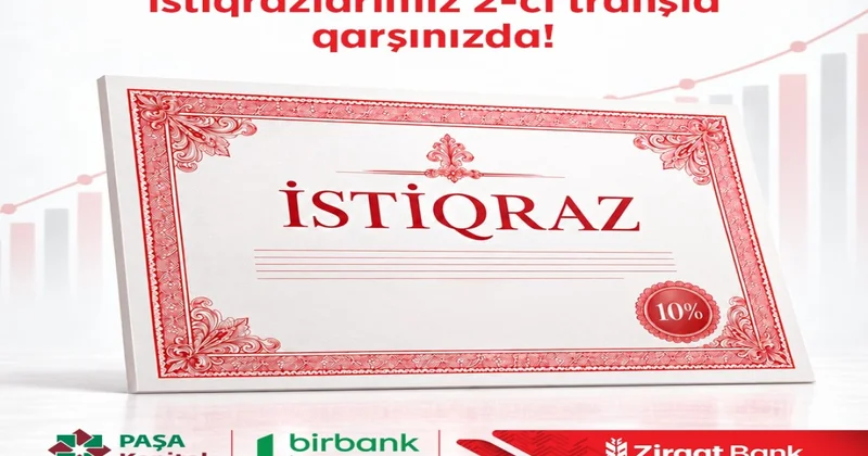 Ziraat Bank Azərbaycanın 15 mln. manatlıq istiqrazlarının II tranşına abunə başladı