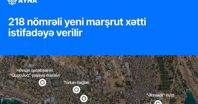 Новый автобусный маршрут свяжет метро Ахмедлы с Тюрканом и Говсаном