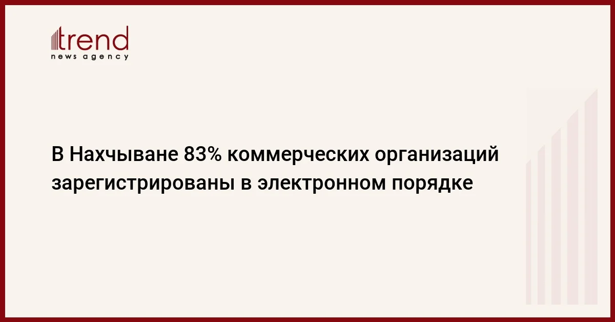 В Нахчыване 83% коммерческих организаций зарегистрированы в электронном порядке