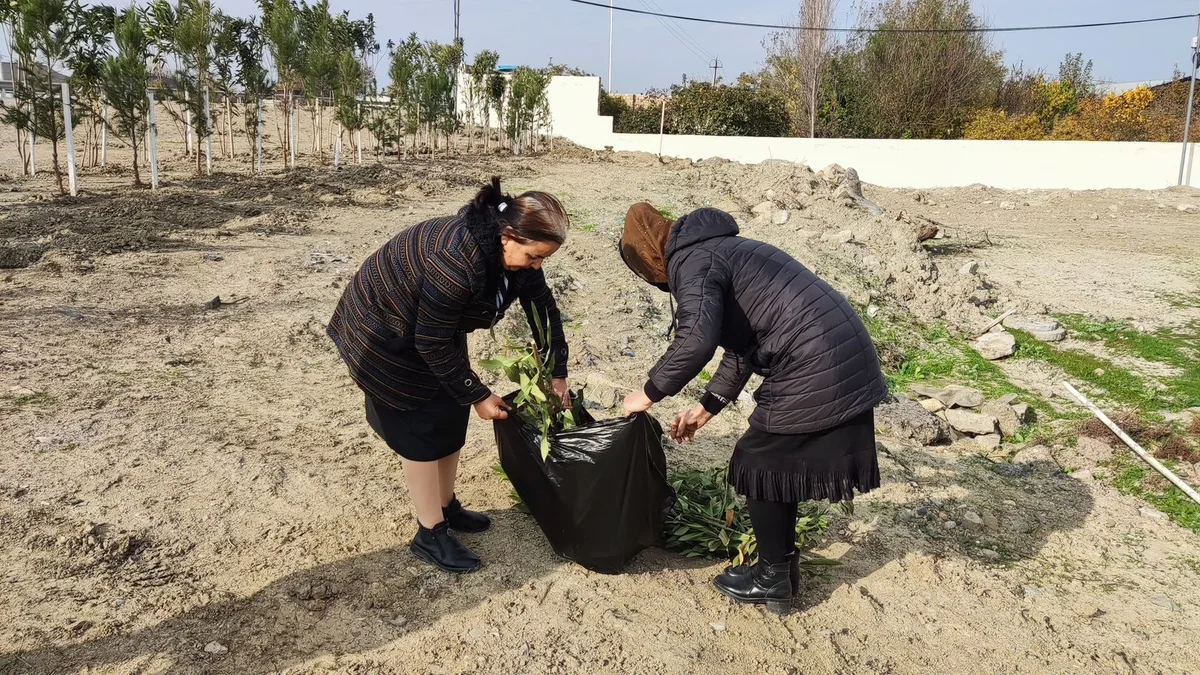 Hacıqabul rayonunda təmizlik aksiyası keçirildi FOTO