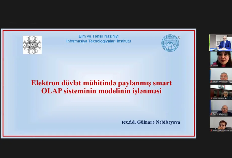 Elektron dövlət mühitində paylanmış smart OLAP sisteminin modeli işlənilir AZƏRTAC