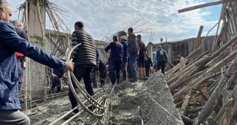 Türkiyədə inşaat zamanı uçqun olub, ölən var