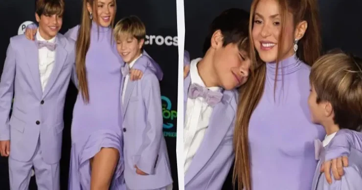 Şakira oğlanları ilə üzə çıxdı: hamısı eyni rəngli paltarda