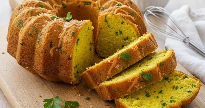 Sarıköklü, duzlu keks resepti yüngül, ətirli və sağlam ləzzət