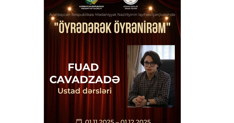 Gənc rejissor Ağdam Teatrında ustad dərslərinə başlayıb FOTOLAR