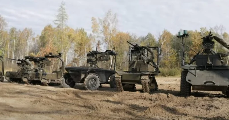 Ukraynanın döyüş mövqelərini robotlar QORUYUR VİDEO