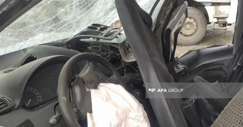 Ağcabədidə yol qəzası olub, sürücü ölüb