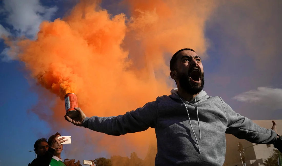 Dəməşqdə baş tutan ilk yürüşdən görüntü
