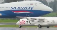 Silk Way West Airlines ə məxsus Boeing 747 8F ilk dəfə Kolumbiyaya eniş edib VİDEO