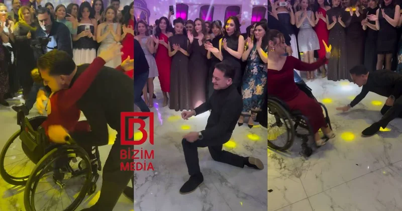Murad Dadaşovun fiziki məhdudiyyətli işçisi ilə rəqsi diqqət çəkdi VİDEO