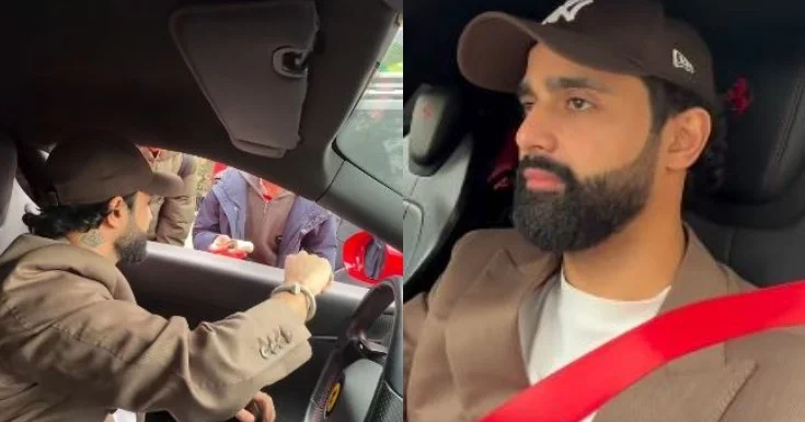 Bakıda ona yaxınlaşan uşaqlara bir topa pul verdi