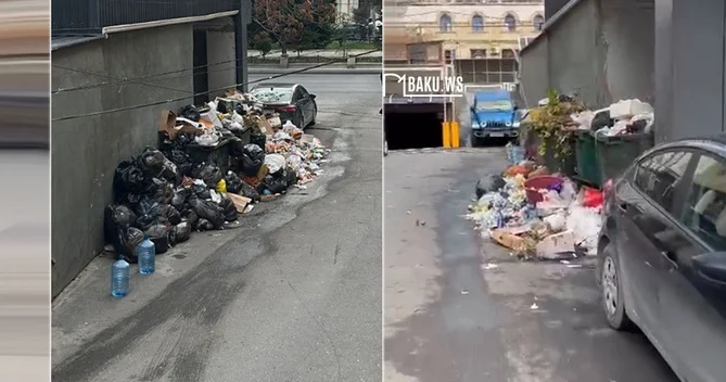 Bakının mərkəzində acınacaqlı mənzərə