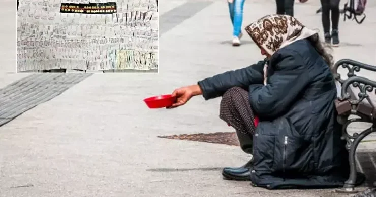 Dilənçinin üzərində qızıl sikkələr tapıldı
