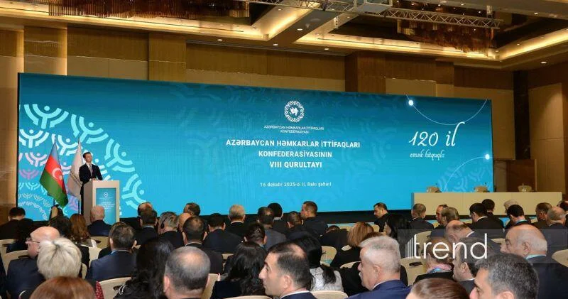 В Баку проходит VIII Конгресс Конфедерации профсоюзов Азербайджана ФОТО