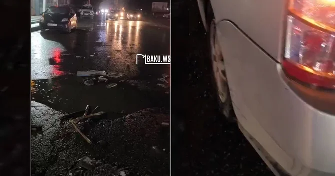 Xırdalanda maşın lükə düşdü, qurumlar məsuliyyəti bir birinin üzərinə atır