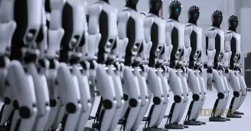 В Китае показали строй роботов перед отправкой на заводы ВИДЕО