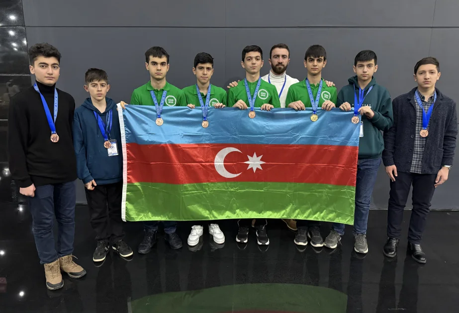 Astanada keçirilən nüfuzlu olimpiadada azərbaycanlı məktəblilərə səkkiz medal təqdim olunub AZƏRTAC