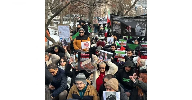 В Ереване проходит акция протеста у посольства Ирана