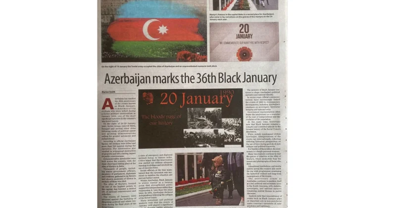 CAR mətbuatında “Azərbaycan 20 Yanvar faciəsinin 36 cı ildönümünü qeyd edir” adlı məqalə dərc edilib