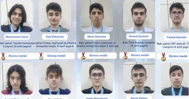 Məktəblilərimiz XXII Beynəlxalq Jautikov Olimpiadasında 10 medal qazandılar
