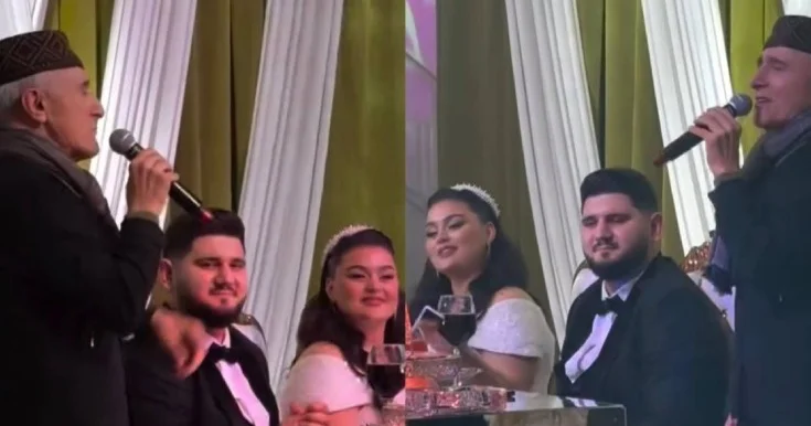 Alim Qasımov nəvəsinin toyunda rep dedi Video