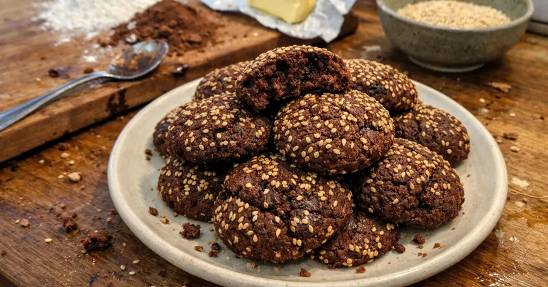 Çölü küncütlü xırtıldayan, içi yumşaq kakaolu peçenye