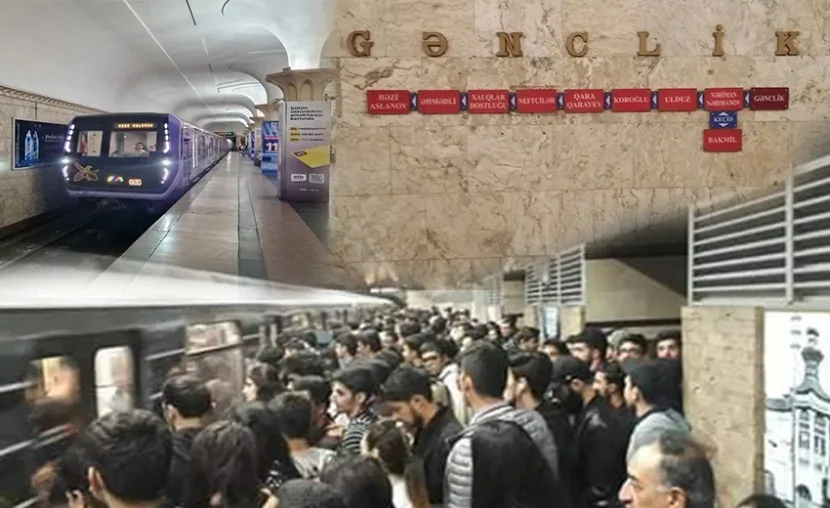 “Gənclik“ metrosunda həyəcanlı ANLAR: Qurum işə QARIŞDI