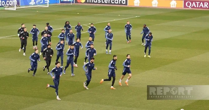 UEFA Çempionlar Liqası: Nyukasl la oyundan öncə Qarabağ ın açıq məşqi baş tutub