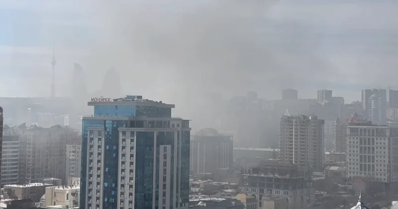 Пожар в центре Баку ВИДЕО
