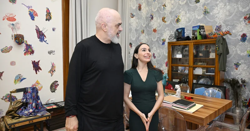 Leyla Əliyeva Edi Rama ilə bir arada Fotolar