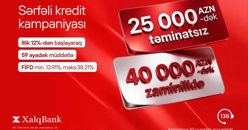 Xalq Bank dan sərfəli şərtlərlə istehlak krediti