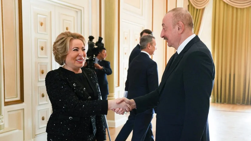 Matviyenko və Əliyev iki ölkə arasında əməkdaşlığın genişləndirilməsini müzakirə ediblər