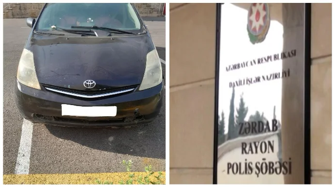 Zərdabda narkotikin təsiri altında olan “Prius” sürücüsü SAXLANILDI RƏSMİ FOTO