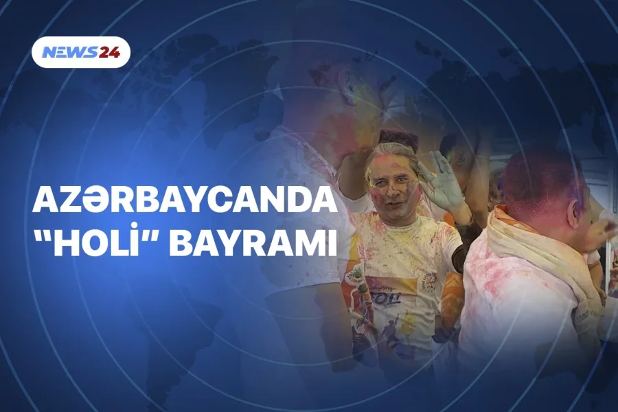 Azərbaycanda Holi bayramından MARAQLI GÖRÜNTÜLƏR