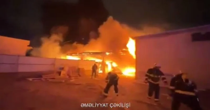 Baksol yolundakı yanğın yerinə polislər CƏLB OLUNUB VİDEO
