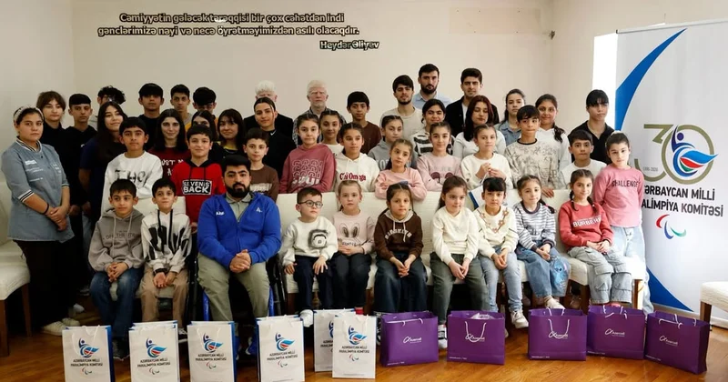 Paralimpiyaçılar valideyn himayəsindən məhrum uşaqlarla görüşüb FOTO