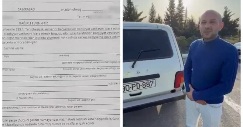В Азербайджане наказан водитель наркоман ФОТО