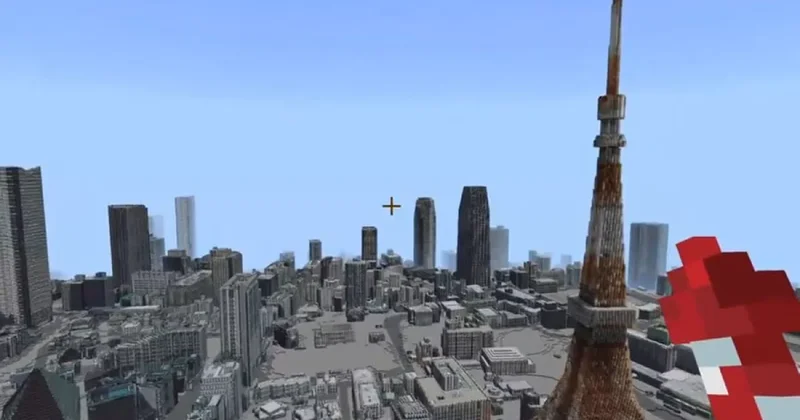 Японский студент создал точную карту Токио в Minecraft