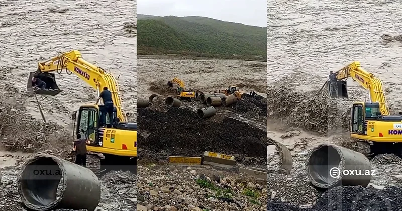 Sel aparan ekskavatorda xəsarət alanların vəziyyəti açıqlandı