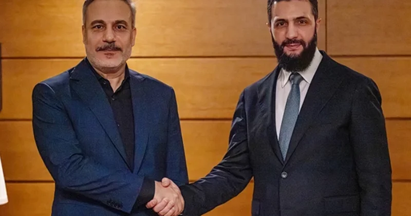 Hakan Fidan Suriya lideri ilə görüşdü Foto