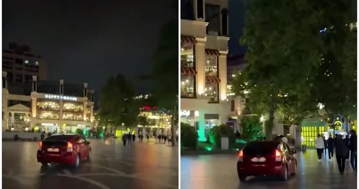 Необычное зрелище в Баку: Toyota Prius замечен на площади Фонтанов ЗАЯВЛЕНИЕ