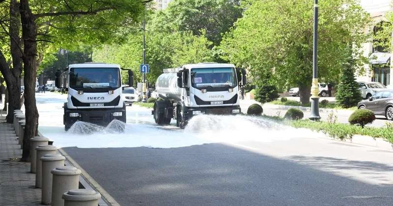 Bu gün Bakının 551 küçəsi yuyuldu