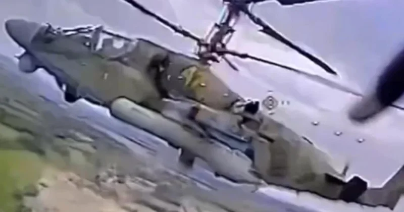 Украинский дрон сбил российский вертолет видео