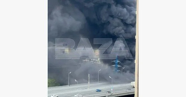 В Москве вспыхнул крупный пожар ВИДЕО
