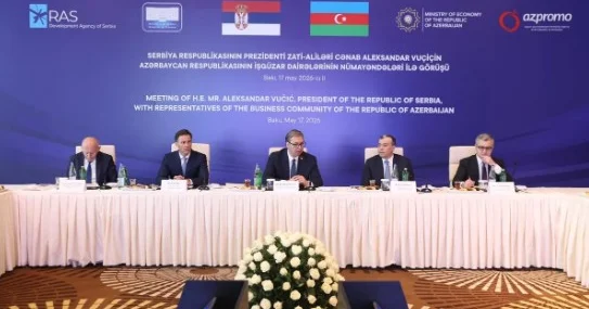 Serbiya Prezidenti ilə Azərbaycanın biznes nümayəndələri arasında görüş keçirilib
