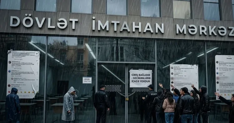 DİM in rəsmi açıqlaması yalan çıxdı İmtahana gecikənlər çöldə QALDI