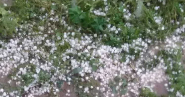 Xocalıya güclü dolu yağdı Video