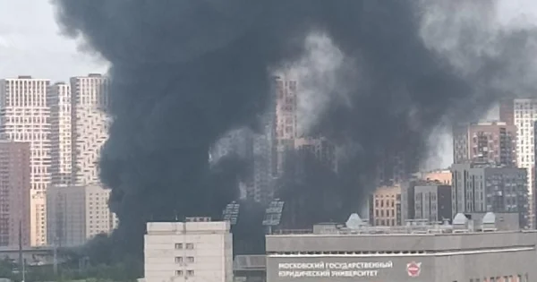 В Москве большой пожар